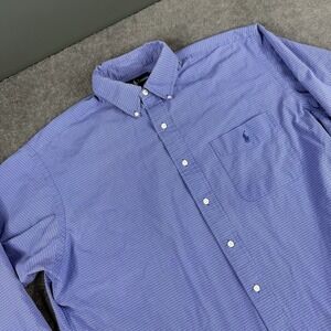 Ralph Lauren Blake Plaid Button Down Shirt Long Sleeve Cotton L